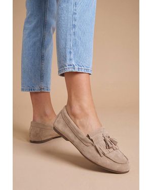 Dorothy Perkins Faith: Jemima Faux Suede Tassel Detail Loafers - Blue