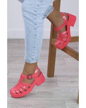 AJVANI Mid Heel Gladiator Jelly 90S Retro Fisherman Sandals - Multicolour