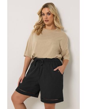 Yours Ladder Detail Shorts - Black