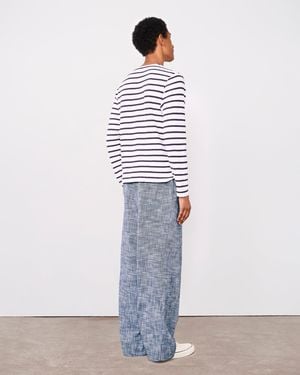 Officine Generale T-Shirt Marinière - White