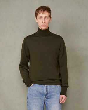Officine Generale Turtleneck Jumper - Green