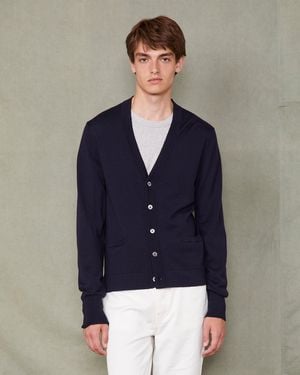 Officine Generale Knitted Cardigan - Green