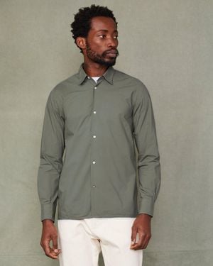 Officine Generale Soft Collar Shirt - Green