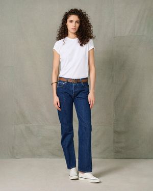 Officine Generale Boyfriend Fit Denim - Green