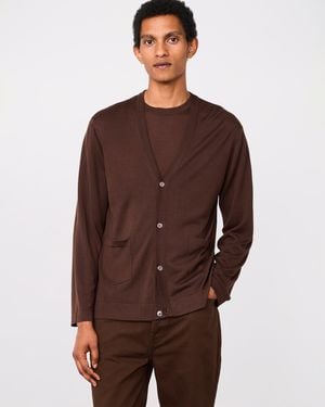 Officine Generale Cardigan Mike - Brown