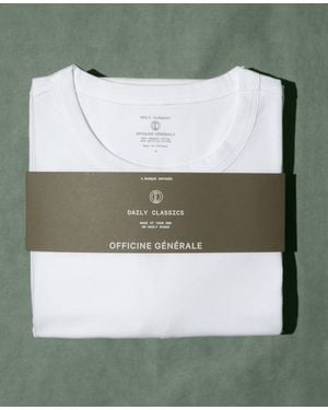 Officine Generale Crew Neck T-Shirt - Green