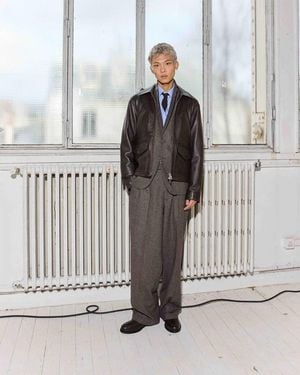 Officine Generale Nahil Pants - Gray