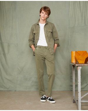 Officine Generale Plain Front Chino - Green