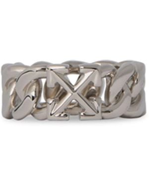 Off-White c/o Virgil Abloh Arrow Chain Ring - Weiß