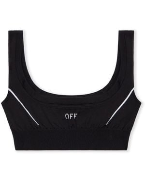 Off-White c/o Virgil Abloh Off Stamp Nahtlos Bh - Schwarz