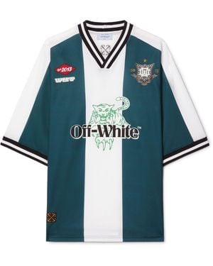 Off-White c/o Virgil Abloh Tiger 23 Soccer T-Shirt - Blau
