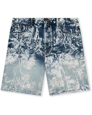 Off-White c/o Virgil Abloh City Nature Denim Shorts - Blau