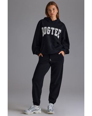 BO+TEE Soft Cotton Jersey Relaxed Mid-Rise Joggers - Black