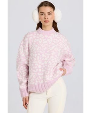 BO+TEE Jacquard-Knit Oversized Jumper - Pink