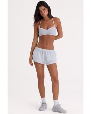 BO+TEE Brushed Jersey Elasticated Mini Shorts - Grey