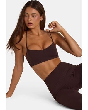 BO+TEE Soft Active Low-Impact Sports Bra - Brown