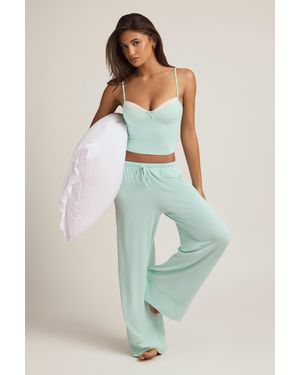 Oh Polly Modal Mid-Rise Pyjama Trousers - Green