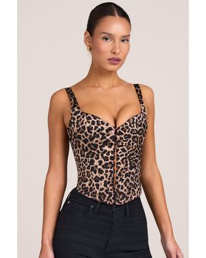 Oh Polly Satin Corset Top - Multicolour