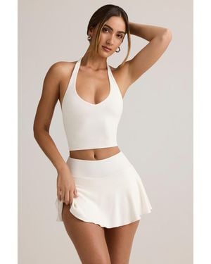 Oh Polly Modal Halterneck Tank Top - White