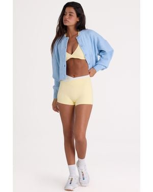 BO+TEE Knit Cropped Cardigan - Blue