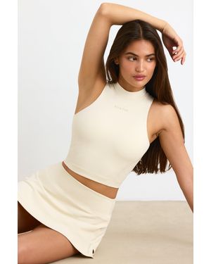 BO+TEE Soft Active High-Neck Tank Top - Natural