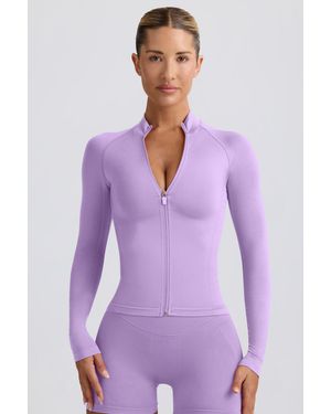 BO+TEE Define Luxe Zip-Up Jacket - Purple