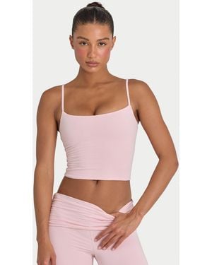 BO+TEE Buttercloud Crop Tank Top - Pink