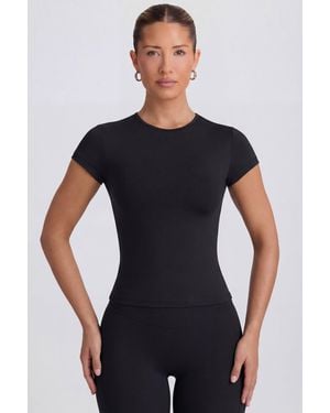BO+TEE Cut-Out Longline T-Shirt - Black