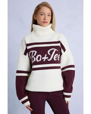 BO+TEE Knit Turtleneck Oversized Jumper - Red