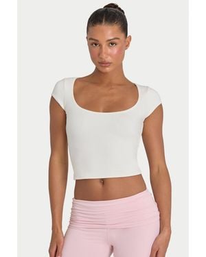 BO+TEE Buttercloud Crop Top - White