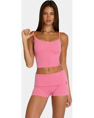 BO+TEE Brushed Jersey Tank Top - Pink