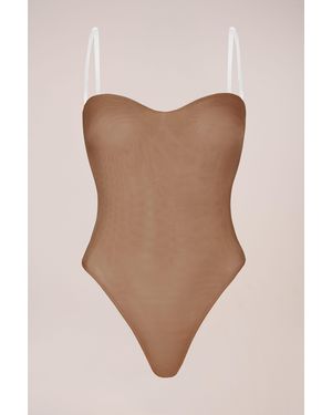 Oh Polly Strapless Bodysuit - Yellow