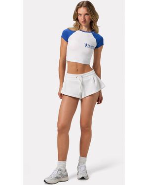 BO+TEE Graphic-Print Cropped T-Shirt - White
