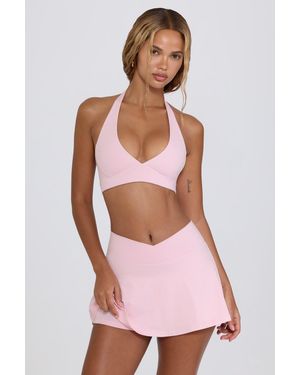 BO+TEE Brushed Jersey Crossover Mini Skort - Pink