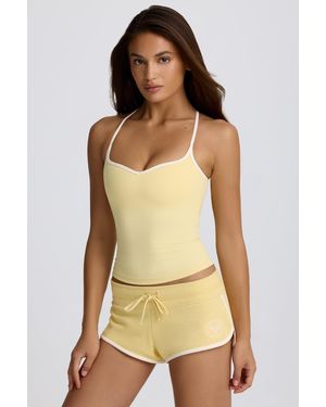 BO+TEE Low-Rise Mini Shorts - Yellow
