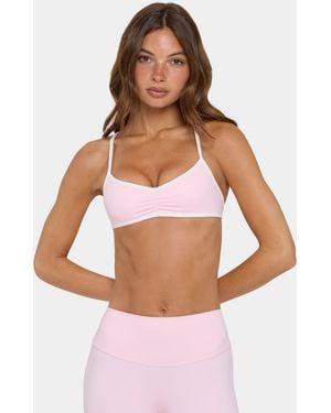 BO+TEE Soft Active Low-Impact Sports Bra - Pink