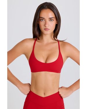 BO+TEE Soft Active Racerback Sports Bra - Red