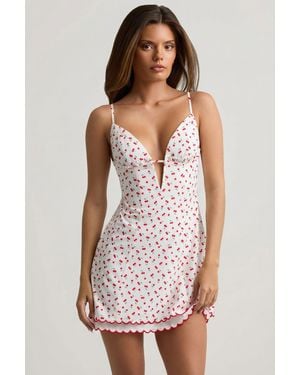 Oh Polly Scalloped Backless A-Line Mini Dress - Red