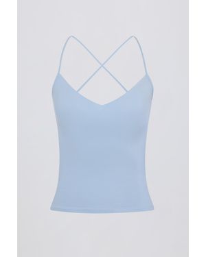BO+TEE Cross-Back Tank Top - Blue