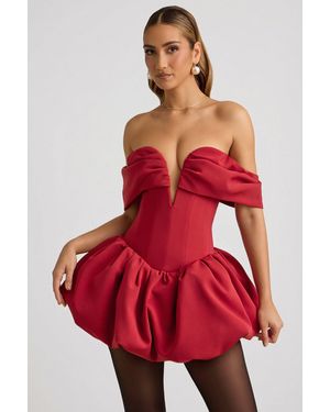 Oh Polly Off-Shoulder Layered Bubble Hem Corset Mini Dress