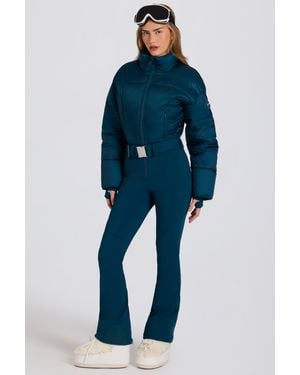 BO+TEE Waterproof Padded Belted Ski Suit - Blue