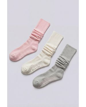 BO+TEE Pilates 3-Pack Socks Bundle - Multicolour