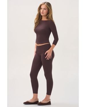 BO+TEE Buttercloud 7/8 Leggings - Brown