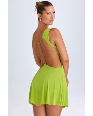 Oh Polly Plunge Cut-Out Mini Dress - Green