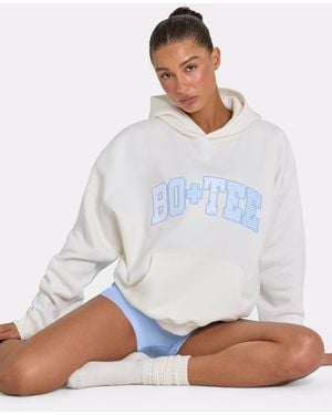 BO+TEE Oversized Applique Hoodie - White