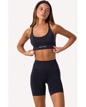 BO+TEE Define Luxe High-Waist Biker Shorts - Black