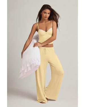Oh Polly Modal Mid-Rise Pyjama Trousers - Yellow