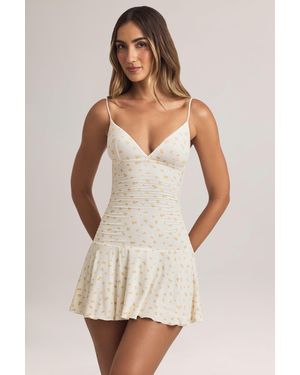 Oh Polly Modal Ruched A-Line Mini Dress - Multicolour