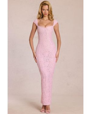 Oh Polly Sweetheart-Neck Maxi Dress - Pink