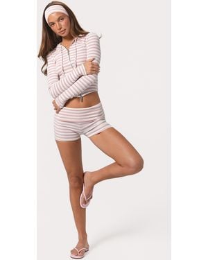 BO+TEE Ribbed Jersey Mini Shorts - Pink